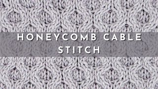 How to Knit The Honeycomb Cable Stitch  Knitting Stitch Pattern  English Style [upl. by Rehptsirhc]