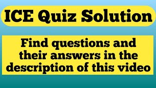 ICE KYC 3 quiz answers [upl. by Ttehc]