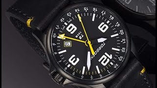 Torgoen T9 Matte Black GMT Pilot Watch for Men Review Stealth Black Pilot Watch made with quality a [upl. by Olecram]