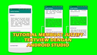 TUTORIAL MEMBUAT JUSTIFY TEXTVIEW DENGAN ANDROID STUDIO [upl. by Krys]