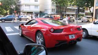 Ferrari 458 Italia en Buenos Aires Argentina el audio satura [upl. by Hollerman]