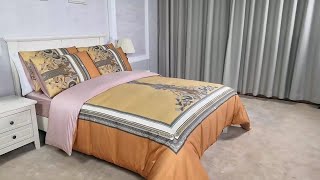 Custom Duvet Cover King Size Bed Sheets  Pingio Home httpspingiohomecom [upl. by Llehsal]