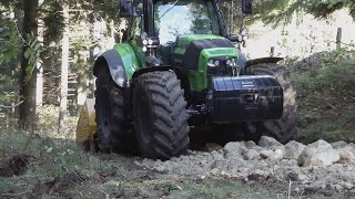 Réfection et rénovation de chemin forestier et agricole avec Deutz7250 TTV et Kirpy BPS 250 [upl. by Avin336]