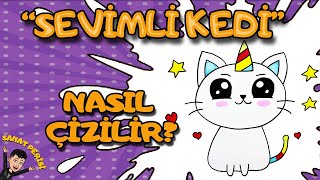 Çok Kolay Sevimli Kedi Çizimi  Kedi Nasıl Çizilir [upl. by Watters]