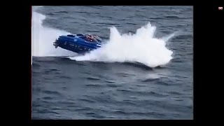 CRASH COMPILATION OFFSHORE POWERBOAT CRASHSUBMERGEDFIRE [upl. by Nnahsal856]