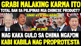 NAG PANIC NA CHINA DITO TOTAL BAN NA CHINESE PRODUCT BOYCOTT LAHAT INIREREKOMENDA SA BUONG MUNDO [upl. by Atnwahs]