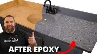 How To Epoxy And Foil A Vanity With An Integrated Sink Part 1  RK3 Designs [upl. by Rento]