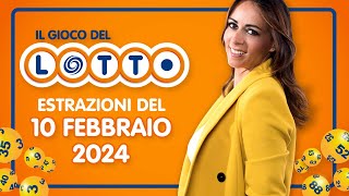 Estrazione in diretta del Gioco del Lotto e del Simbolotto di sabato 10 Febbraio 2024 [upl. by Bocyaj]