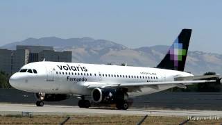 Volaris Airlines A319 CLOSE UP Takeoff From San Jose International Airport [upl. by Ahtreb328]