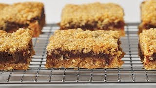 Date Squares Classic Verson  Joyofbakingcom [upl. by Damicke]