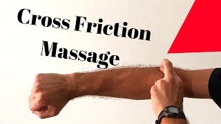 Cross friction massage TENDONITIS ADHESIONS SCAR TISSUE [upl. by Eneleh391]