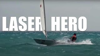 Laser sailing in gale force wind [upl. by Ydarg109]