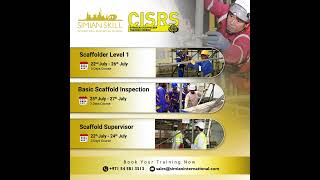 CISRS OSTS Scaffolding Training Schedule  Book Now simianinternational architecture offshore [upl. by Eloci]