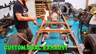 Building My Wifes Dream Truck 55 Chevy 3100 Pickup Custom Dual Exhaust [upl. by Frederico]