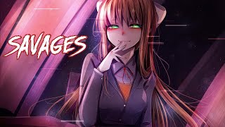 Nightcore  Savages「1 Hour」Lyrics [upl. by Elvia596]