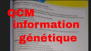 QCM information génétique [upl. by Niad]