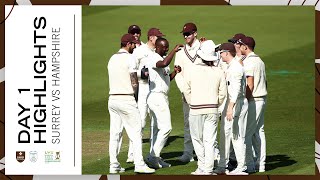 Highlights Surrey vs Hampshire  Tom Lawes takes FOUR wickets on day one [upl. by Saunder494]