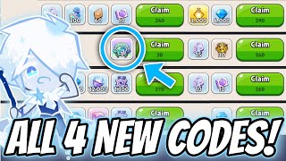 ALL 4 NEW CODES 😭 Cookie Run Kingdom Codes 2023 [upl. by Nylanej]