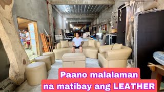 VLOG 1340 PAANO MALALAMAN NA MATIBAY ANG LEATHER NA GAGAMITIN SA SOFA [upl. by Cammi]