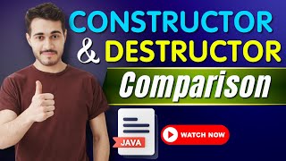 Constructor in JAVA  Difference Between Constructor and Destructor in JAVA COMPARISON [upl. by Goeselt140]