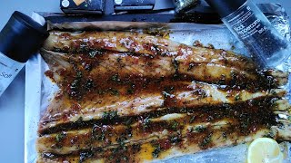 Braai snoek with glazed apricot jam  Braai snoek recipe  Snoek recipe south africa [upl. by Imaj]