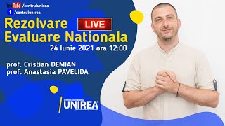 Rezolvarea LIVE a subiectelor de la MATEMATICA  EVALUAREA NATIONALA 2021  Prof Cristian DEMIAN [upl. by Einttirb]