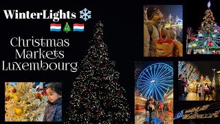 Luxembourg Xmas Markets 🇱🇺🎄🇱🇺  WinterLights❄️❄️  Luxembourg Malayalam Vlog [upl. by Appleton]