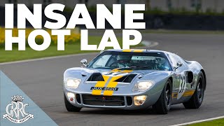 Incredible car control Ford GT40 flies around Goodwood [upl. by Ecirtnas]