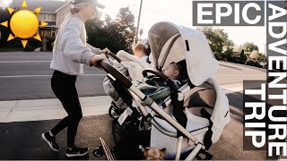 The triplets longest most EPIC stroller adventure trip [upl. by Moneta501]