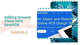 How To Add Ground Plane on PCB using easyEDA [upl. by Arah]