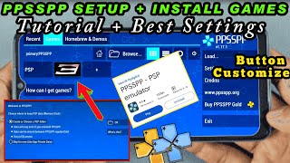 How to Setup PPSSPP emulator on android  How to play PSP games on PPSSPP emulator android [upl. by Oelak]