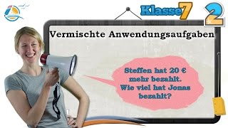 Terme und Gleichungen Anwendungsaufgaben  Klasse 7 ★ Übung 2 [upl. by Iphagenia]