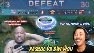 PASCOL VS DWI WOII  PASCOL DI LOCK NAGA MERAH MOBILE LEGENDS [upl. by Inalem620]