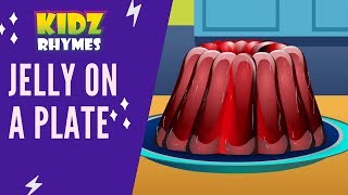 Jelly on a plate wibble wobble nursery rhyme for kids  Kidzrhymes [upl. by Niatsirt]