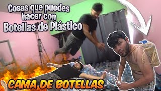 COSAS QUE PUEDES HACER CON LAS BOTELLAS DE PLÁSTICO 2  CAMA DE BOTELLAS [upl. by Ackerman]