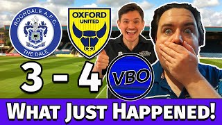 Rochdale 34 Oxford United  Review  OXFORD WIN A 7 GOAL THRILLER [upl. by Orlene617]