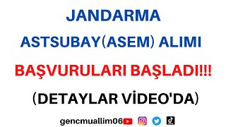 2024 Jandarma Astsubay ASEM başvuruları başladıDetaylar videoda [upl. by Novar452]