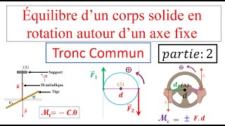 Partie 2 Équilibre d’un corps solide en rotation autour d’un axe fixetronc commun [upl. by Jacobsohn]