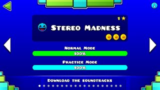 Geometry Dash  Stereo Madness All Coins [upl. by Ahrens]