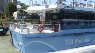 TUI Melodia beim Fahren Flusskreuzfahrtschiff TUI Melodia  TUI FlussGenuss [upl. by Sedgewinn]