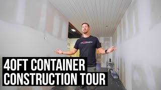 40ft Shipping Container Layout  Construction Tour  Building a SHIPPING CONTAINER HOME [upl. by Tayler356]