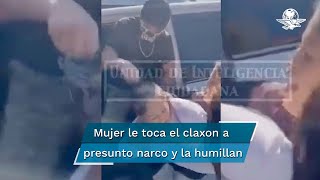 Hombres armados rapan a mujer por tocarles el claxon para que movieran su carro [upl. by Sihtnyc]