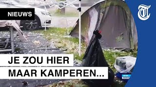 Vakantie verpest door noodweer bij Gardameer [upl. by Rebmyk]