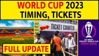 WORLD CUP 2023 TICKETS HOW amp WHERE TO BUY  MATCH TIMINGS UPDATE  INDIA VS PAKISTAN [upl. by Orling]