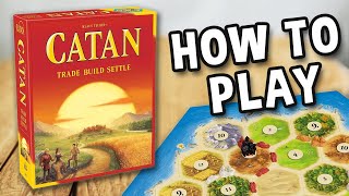 how to play CATAN official rules and gameplay  SPIELREGELN TV Trade Build the settlers of catan [upl. by Paapanen]