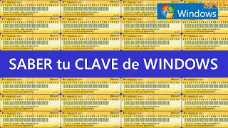 Modo fácil de saber tu clave de Windows 10 81 8 7 o XP [upl. by Anawek]