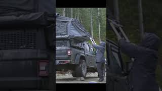 Desafío extremo Camping en 4x4 durante Tormenta Eléctrica⚡🏕️ shortviral camperizacion vanlife [upl. by Demmy542]