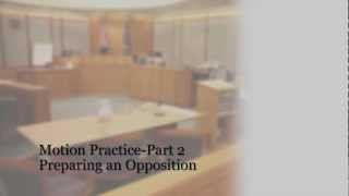 Motions Part 2 How to file an opposition to a motion [upl. by Anna-Diana]