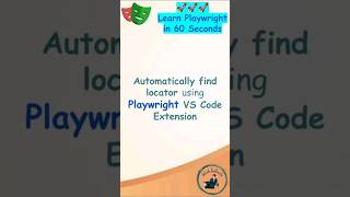 Playwright with TypeScript  Automatically Find Locator using Playwright VS Code Extension [upl. by Coltson929]