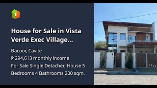 House for Sale in Vista Verde Exec Village Molino Bacoor Cavite [upl. by Yessej250]